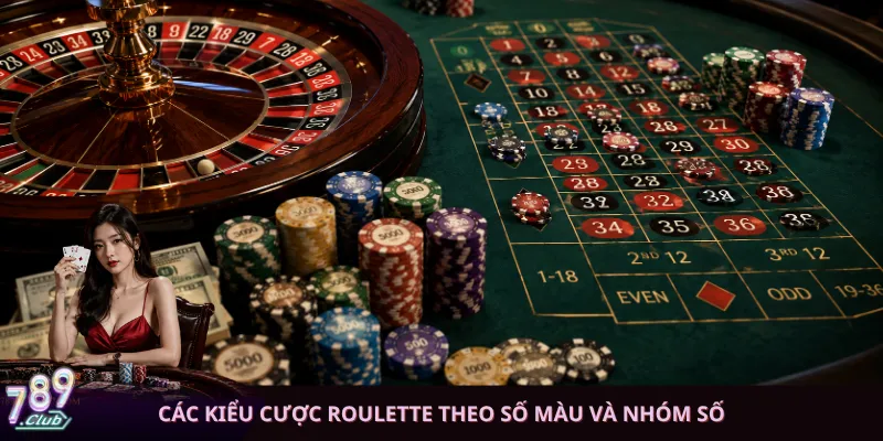 Các kiểu cược Roulette theo số màu và nhóm số