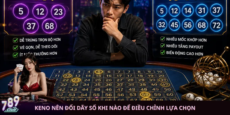 Keno nên đổi dãy số khi nào để điều chỉnh lựa chọn
