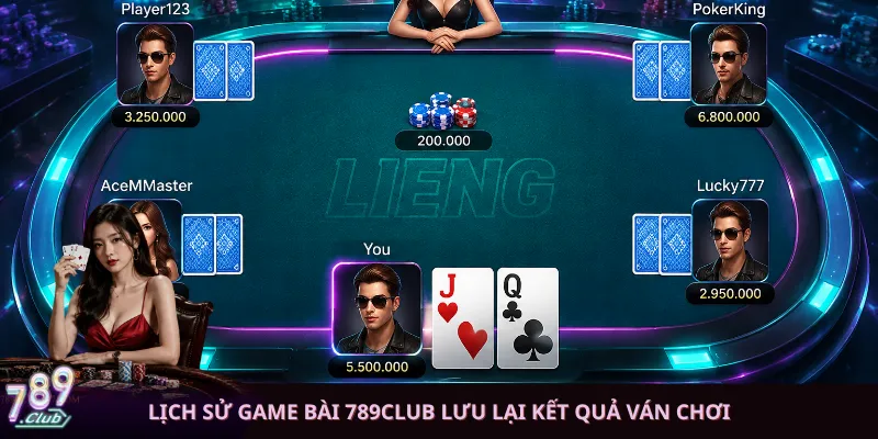 Lịch sử game bài 789club lưu lại kết quả ván chơi